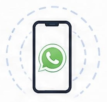 WhatsApp Status on customer's phone